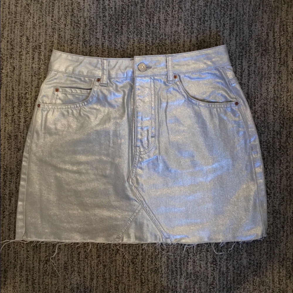 Topshop Metallic Skirt